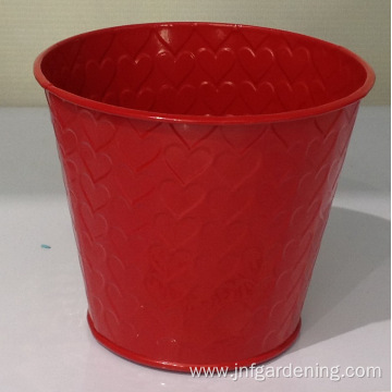 Red gift storage iron bucket